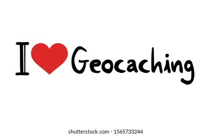 design of I love geocaching symbol