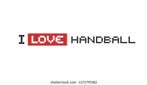 Design of I love handball message