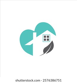 Design a love house logo combining warmth, care, and togetherness. Perfect for real estate, family services, or hospitality brands looking to evoke comfort and heartfelt connections.