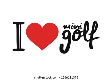 Design Of I Love Mini Golf Symbol