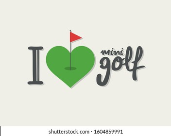 Design Of I Love Mini Golf Symbol