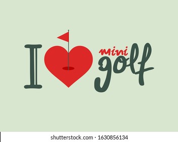 Design Of I Love Mini Golf Symbol