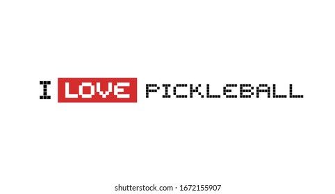 Design of I love pickleball message