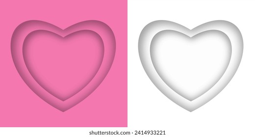 Diseñar el amor con el concepto de sombra adecuado para el fondo, banner, tarjeta, post y fondo de pantalla