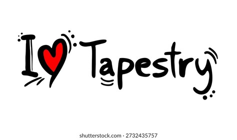 Diseño del mensaje del tapiz del amor