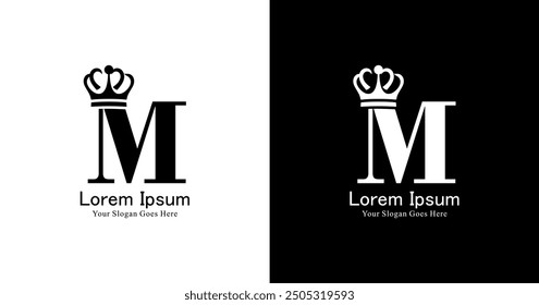 The design of the M logo wearing the king's crown