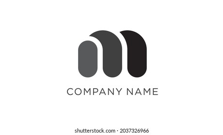 Design M vector logo icon template elements company name