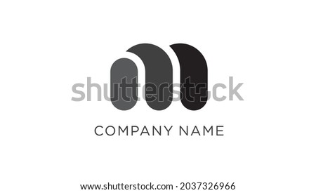 Design M vector logo icon template elements company name