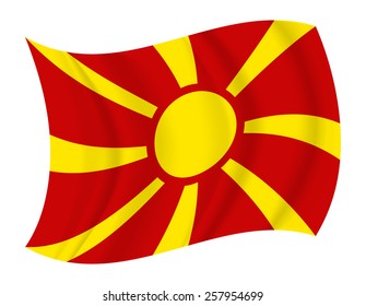 design Macedonia flag waving vector