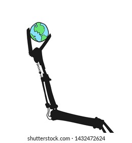 Design of machine catching the earth draw