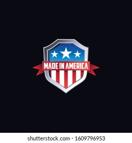 design Made In America Shield vector template