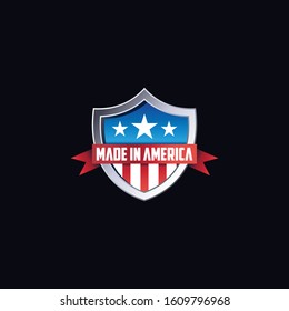 design Made In America Shield vector template