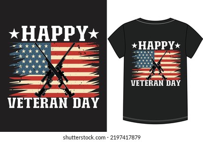 The design made with vector format. Veteran day t-shirt design.