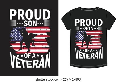 The design made with vector format. Veteran day t-shirt design.