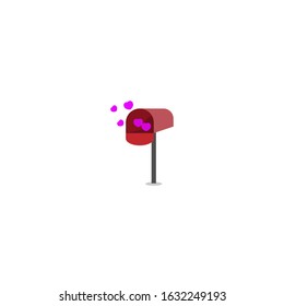 Design a mailbox icon icon on Valentine's Day