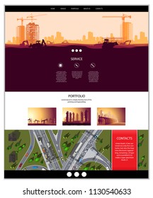 Design of the main page of the energy company website