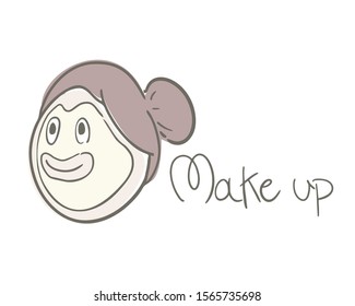 design of make up mask draw