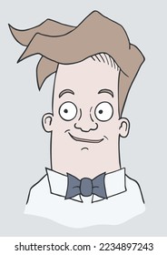 Design of man face illustration