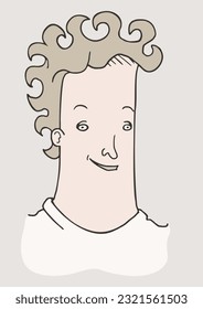 Design of man face illustration