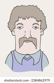 Design of man face illustration
