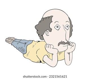Design des Menschen in lustiger Pose
