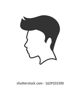 Design of man hairstyle face icon