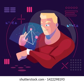 Design of man using technology of augmented reality