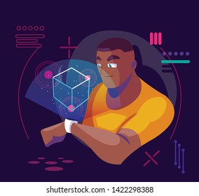 Design of man using technology of augmented reality