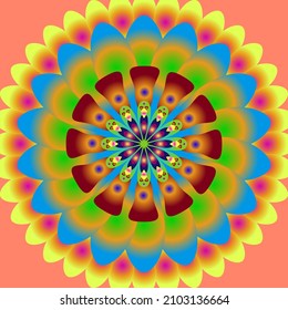 Design a mandala background with attractive colors