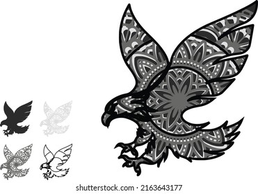 Diseño -mandala consta de 4 capas. Excelente para máquinas de corte láser. Cortar cada capa y pegar con pegamento. ... Puede cambiar el color y el tamaño del diseño
