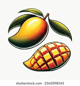 Design Mango Vector Shape in Adobe Illustrator