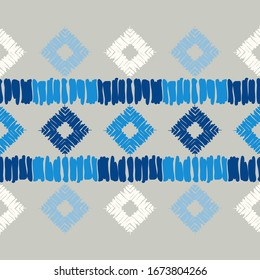 Design with manual hatching. Ethnic boho ornament. Seamless background. Tribal motif. Vector illustration for web design or print.