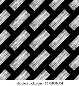 Design with manual hatching. Ethnic boho ornament. Seamless pattern. Tribal motif. Vector illustration for web design or print.