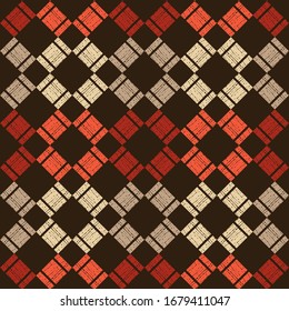 Diseño con sombreado manual. Ornamento étnico boho. Patrón sin problemas. Motivo tribal. Ilustración vectorial para diseño web o impresión.