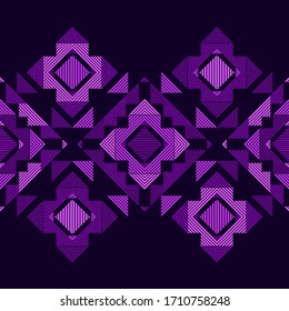 Diseño con sombreado manual. Ornamento étnico boho.Fondo impecable. Motivo tribal. Ilustración vectorial para diseño web o impresión.