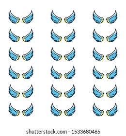 design many birds with a nice white background for various packages