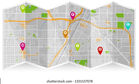 design map city gps Las Vegas