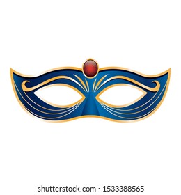Design of mardi grass mask icon over white background, colorful design. vector illustration