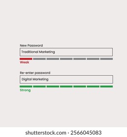 Design and marketing concept as password 