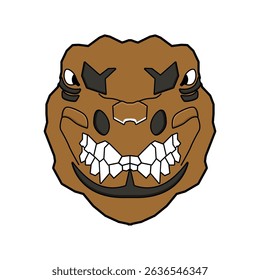 design mascot reptil face vector