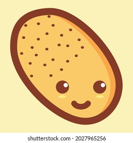 Design mascot vector of fresh potato