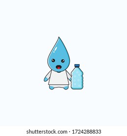 design mascot water and mineral water bottles