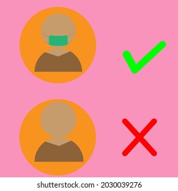 The design of the mask is mandatory to wear vector model 