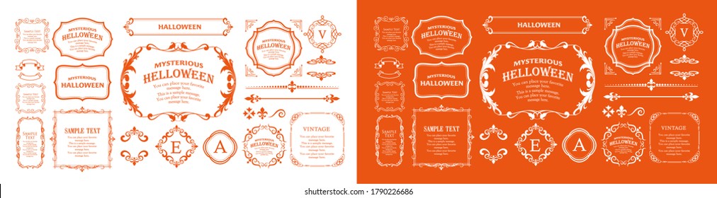 
Design material for Halloween. A frame material that can be used for various purposes. Use it for event or party invitations, catalogs and brochures.