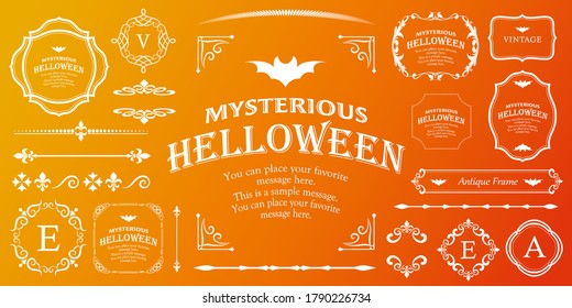 
Design material for Halloween. A frame material that can be used for various purposes. Use it for event or party invitations, catalogs and brochures.