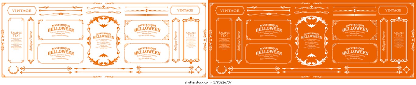 
Design material for Halloween. A frame material that can be used for various purposes. Use it for event or party invitations, catalogs and brochures.