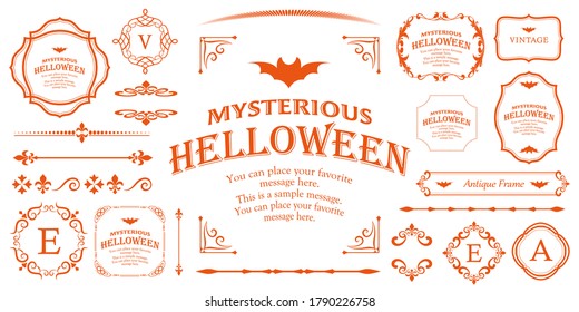 
Design material for Halloween. A frame material that can be used for various purposes. Use it for event or party invitations, catalogs and brochures.