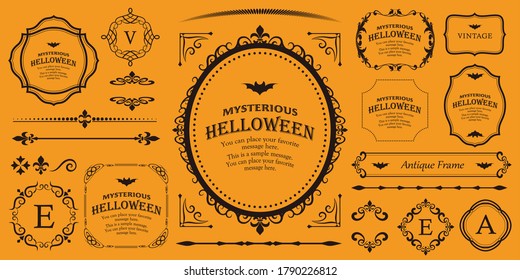 
Design material for Halloween. A frame material that can be used for various purposes. Use it for event or party invitations, catalogs and brochures.