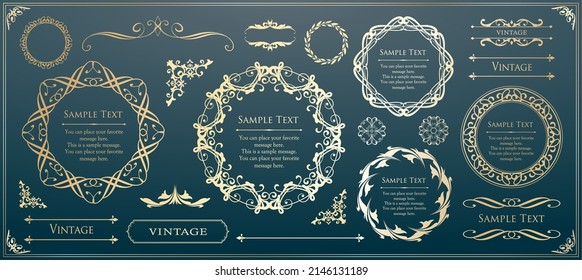 Design material. A set of antique decorative rules.