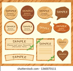 Design material of simple and stylish wood grain vector data